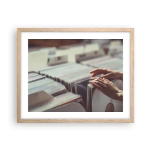 Plagát v ráme zo svetlého duba - Hľadanie emócií - 50x40 cm