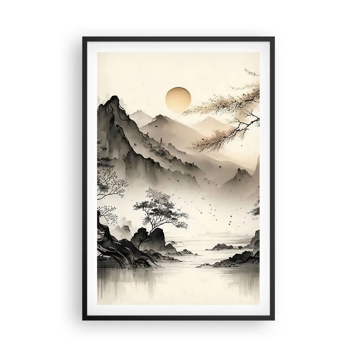 Plagát v čiernom ráme - Jedinečné kúzlo orientu - 61x91 cm