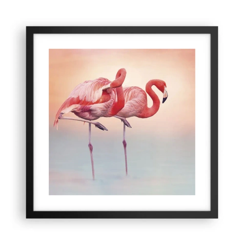 Plagát v čiernom ráme - Vo farbe zapadajúceho slnka - 40x40 cm