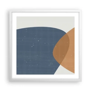 Plagát v bielom ráme - Ovály a vplyvy - 50x50 cm