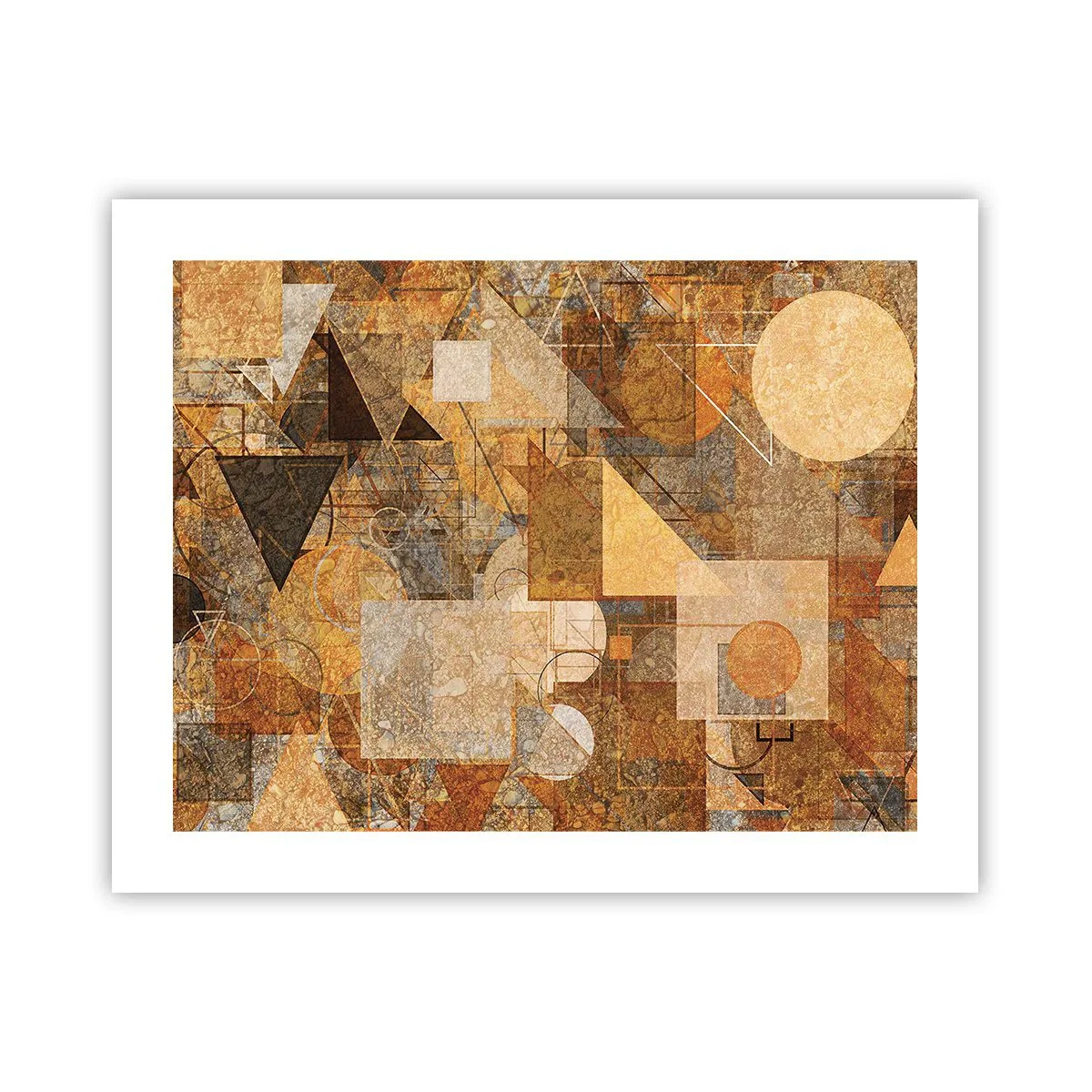Plagát - Kubistické bronzové štúdium - 50x40 cm