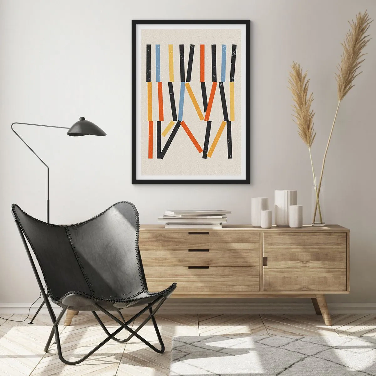 Plagát v čiernom ráme - Kompozícia na úrovni - 50x70 cm