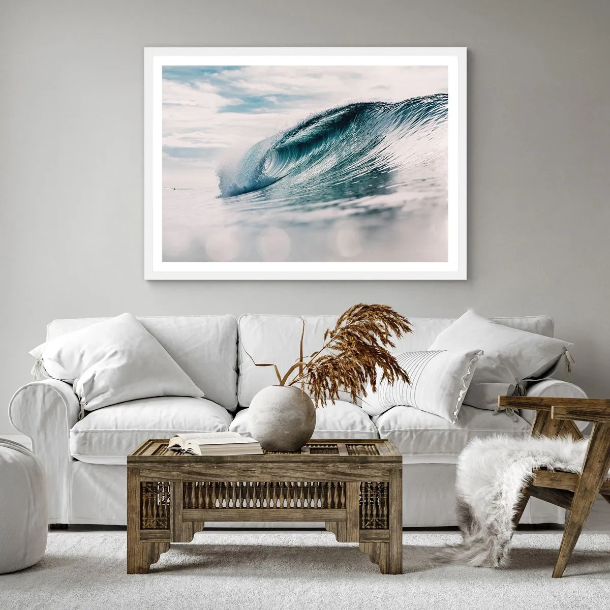 Plagát v bielom ráme - Vodná špička - 50x50 cm