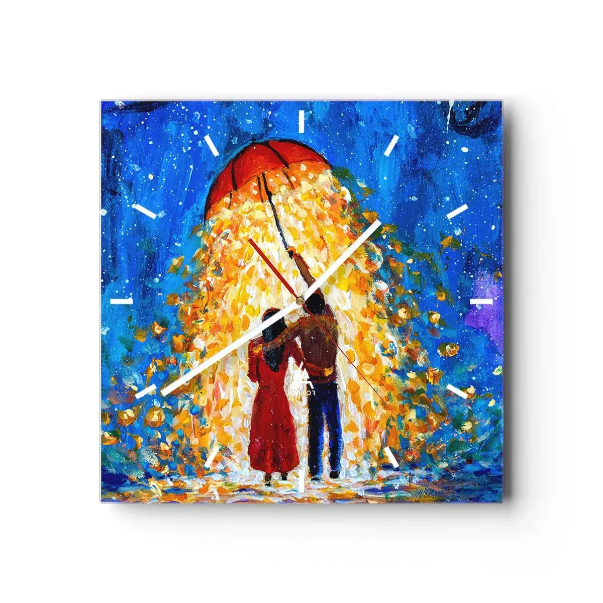 Nástenné hodiny - Mágia daždivého večera? - 30x30 cm