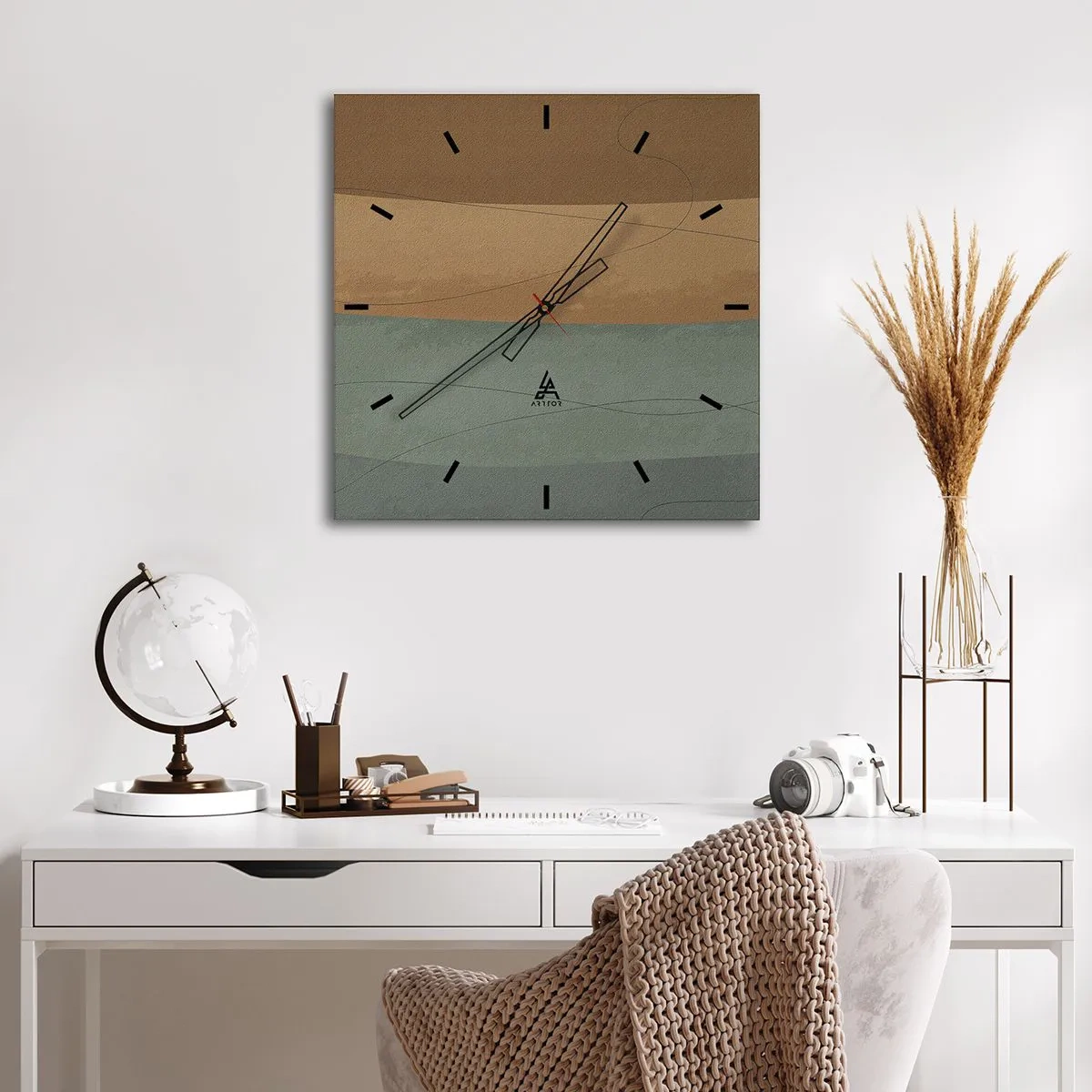 Nástenné hodiny - Horizontálna kompozícia - 30x30 cm