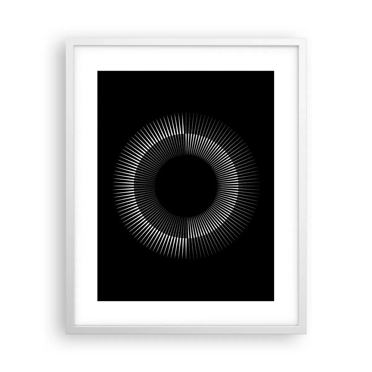 Plagát v bielom ráme - Čierne slnko - 40x50 cm