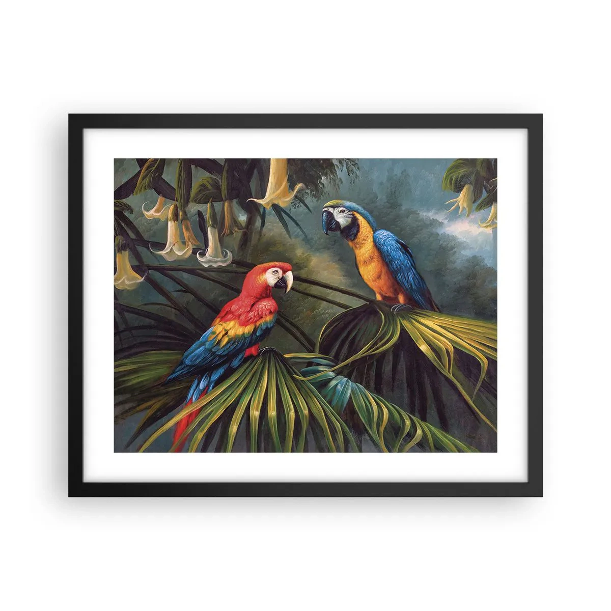 Plagát v čiernom ráme - Romantizmus v trópoch - 50x40 cm