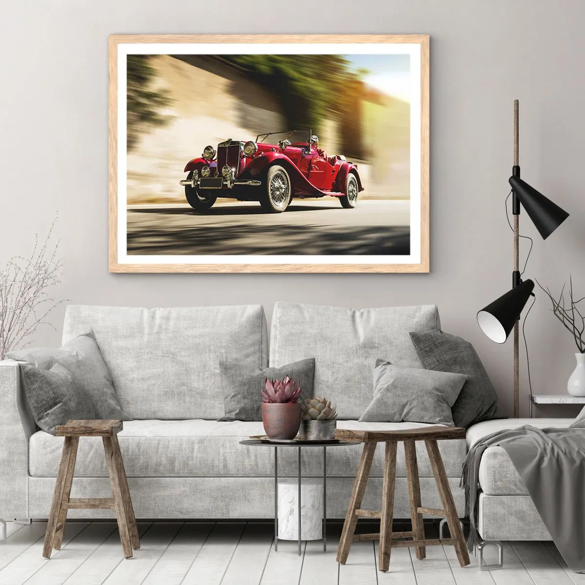 Plagát v ráme zo svetlého duba - Krajšia ako Níke Samotrácka - 40x30 cm