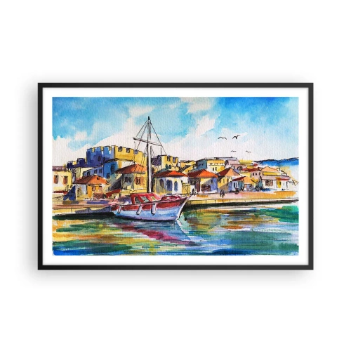 Plagát v čiernom ráme - Dúhové popoludnie - 91x61 cm