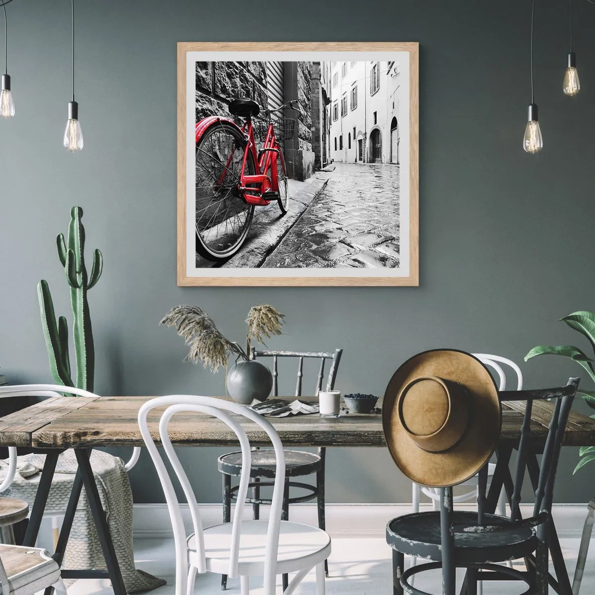 Plagát v ráme zo svetlého duba - Skutočná krása nestarne - 40x40 cm