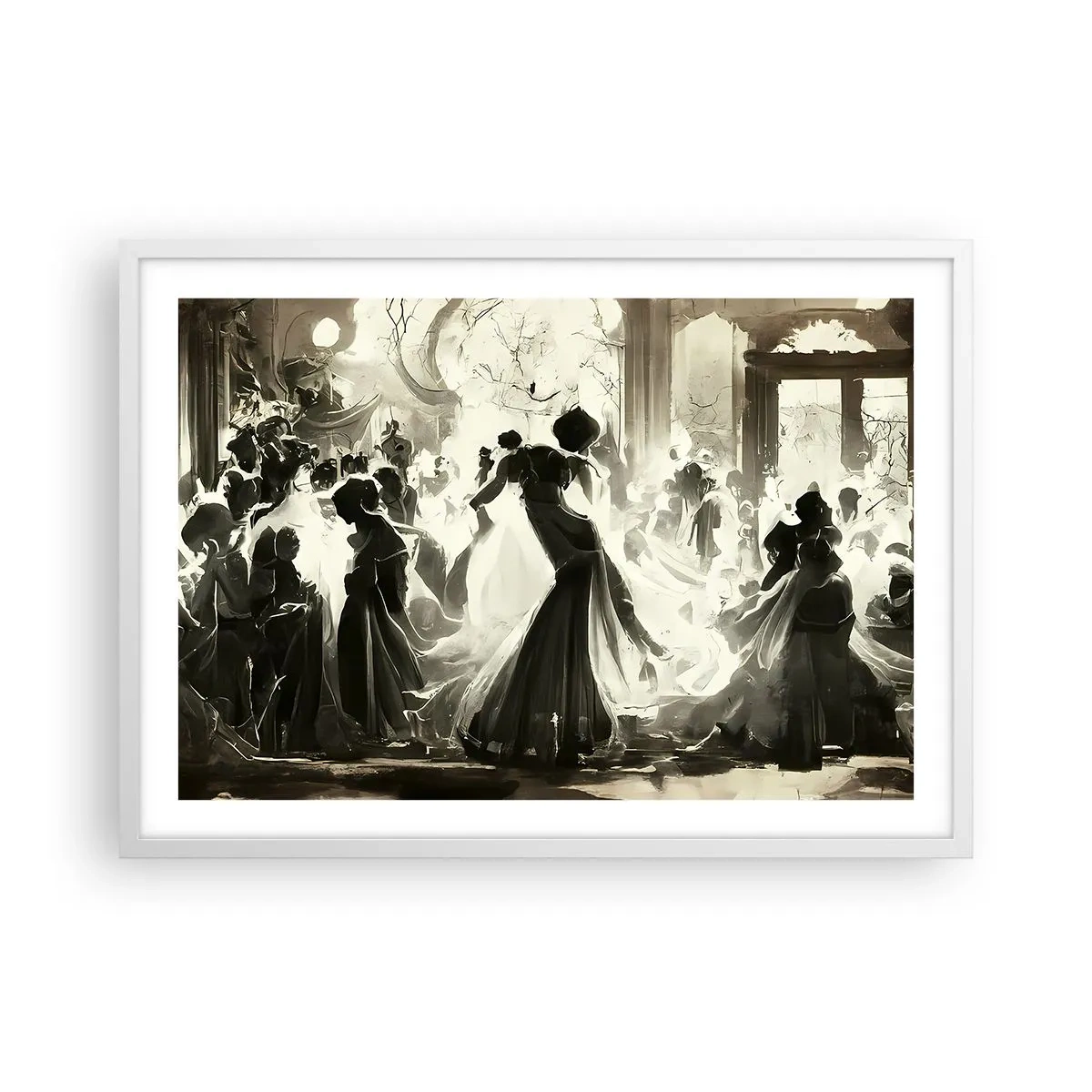 Plagát v bielom ráme - Veľká maškaráda - 70x50 cm