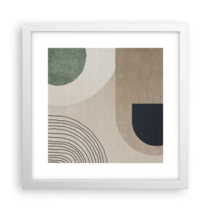 Plagát v bielom ráme - Nežnosť oválu - 30x30 cm