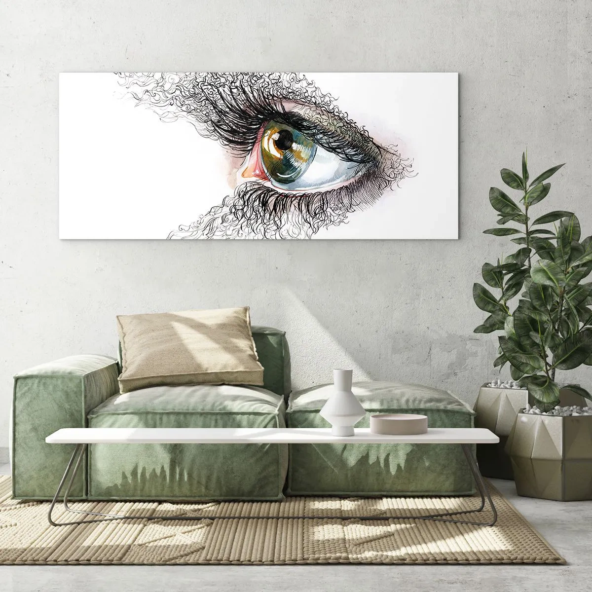 Obraz na skle - Pozri sa priamo do duše - 160x50 cm