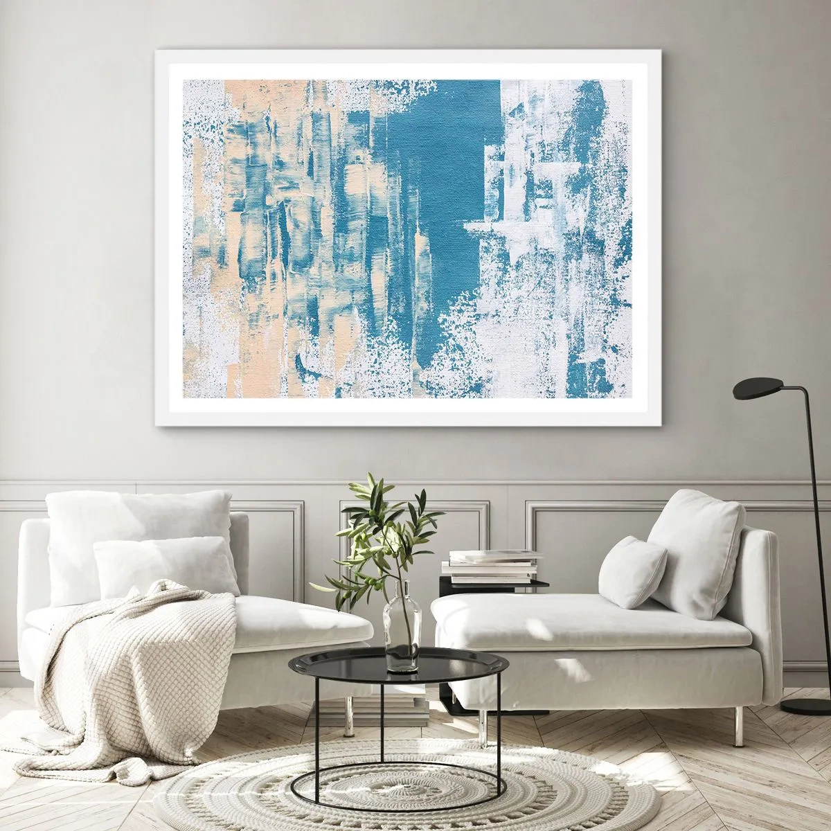 Plagát v bielom ráme - Cez cencúľ - 40x30 cm