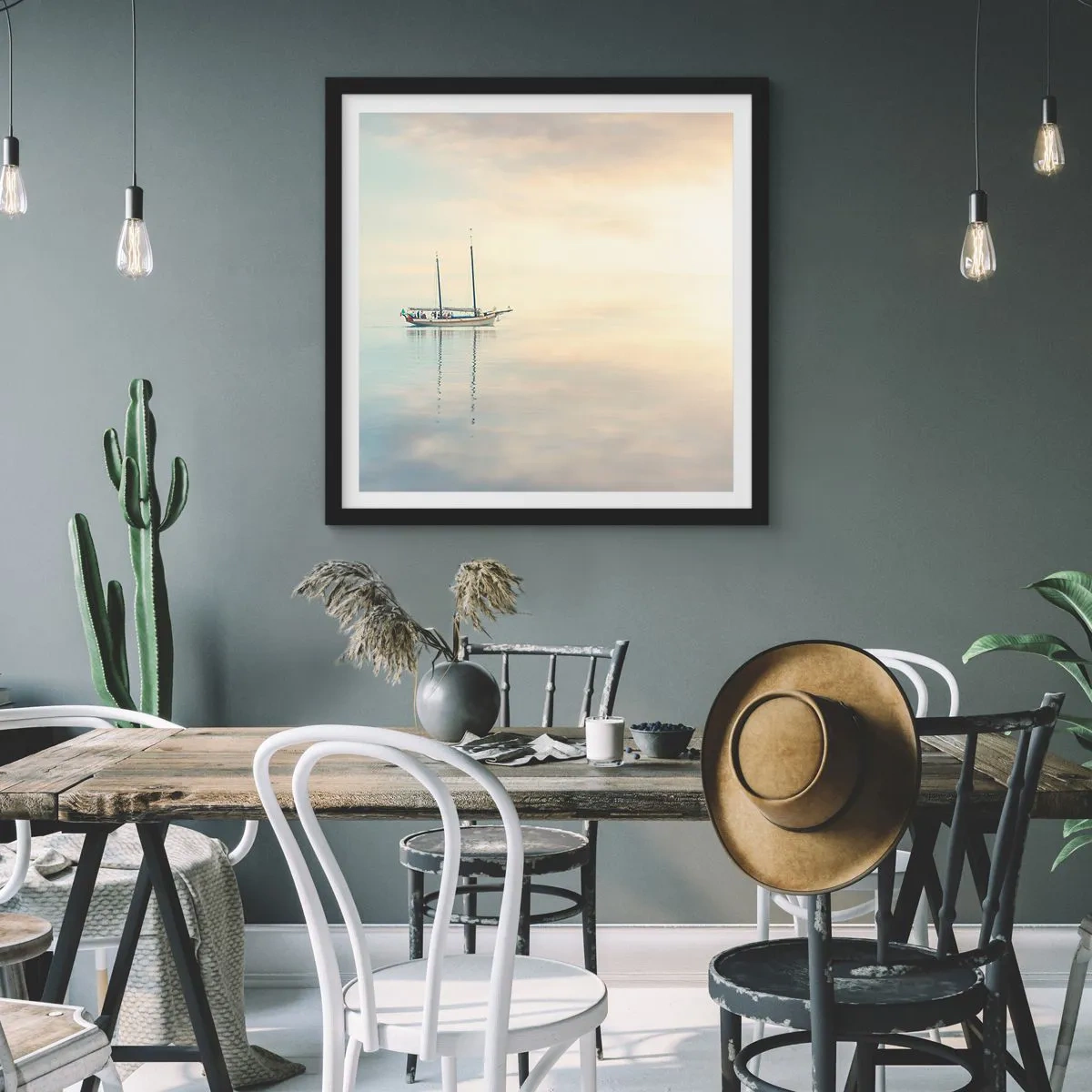 Plagát v čiernom ráme - V mori ticha - 40x40 cm