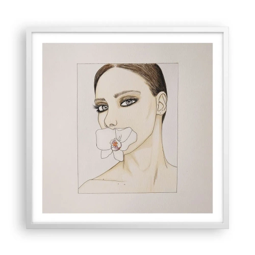 Plagát v bielom ráme - Symbol elegancie a krásy - 60x60 cm