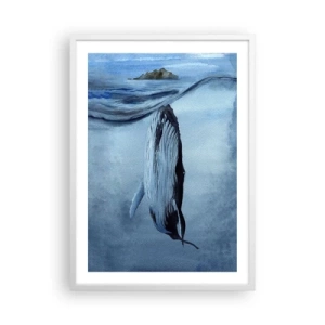 Plagát v bielom ráme - Dva svety severu - 50x70 cm