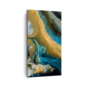 Obraz na plátne - Modrá – žltá – vzájomné vplyvy - 45x80 cm