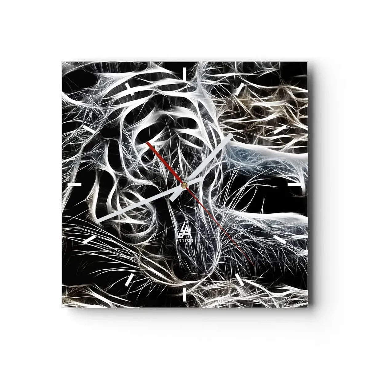 Nástenné hodiny - Štúdia mačacej ľahkosti - 40x40 cm