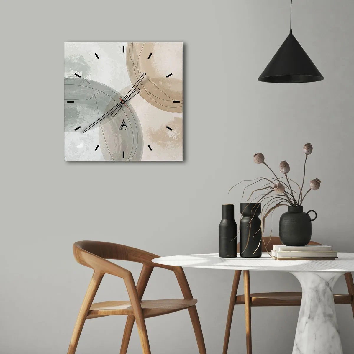 Nástenné hodiny - Prenikanie svetov - 30x30 cm