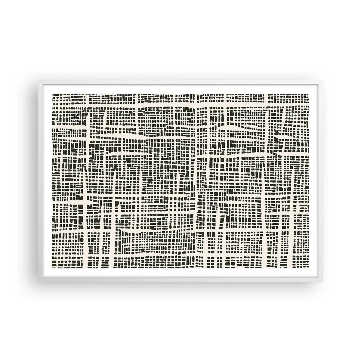 Plagát v bielom ráme - Tkaná kompozícia - 100x70 cm