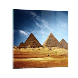 Obraz na skle - 40 storočí sa na vás pozerá - 60x60 cm