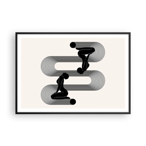 Plagát v čiernom ráme - Zmyselná symetria - 100x70 cm
