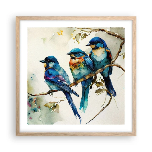 Plagát v ráme zo svetlého duba - Urazil sa? - 50x50 cm