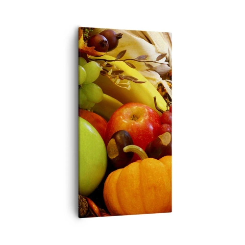 Obraz na plátne - Košík úrody - 55x100 cm