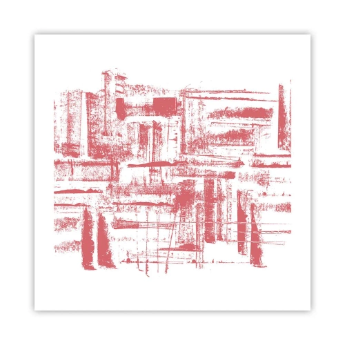 Plagát - Červené mesto - 50x50 cm