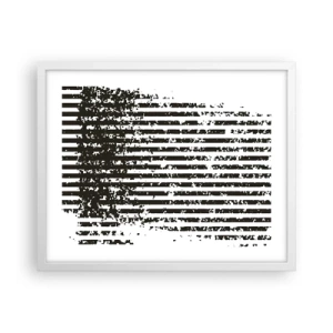 Plagát v bielom ráme - Rytmus a šum - 50x40 cm