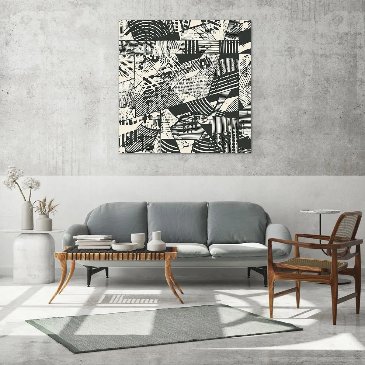 Obraz na skle - Dynamika súčasnosti - 70x70 cm