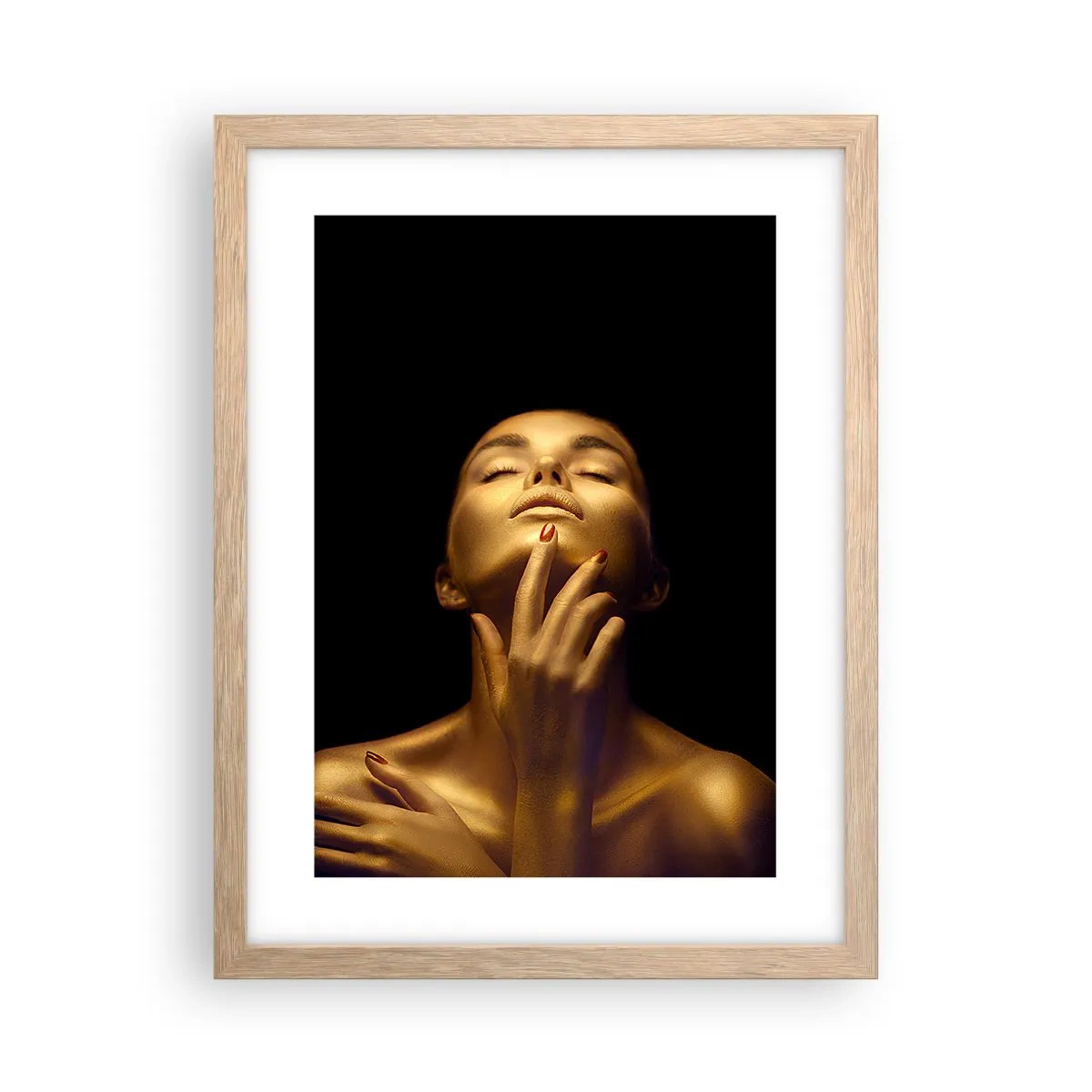 Plagát v ráme zo svetlého duba - Ako zlatý hodváb - 30x40 cm