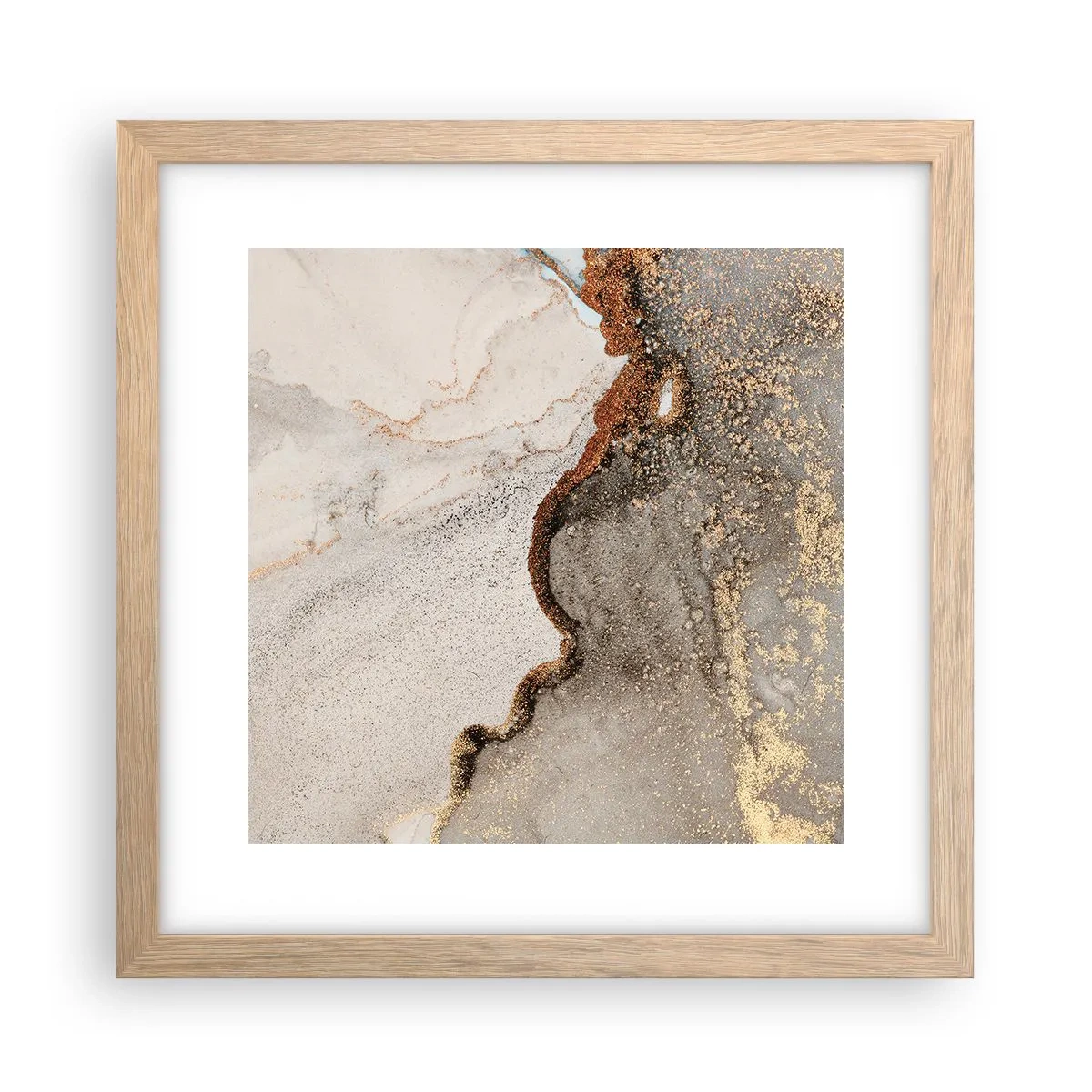 Plagát v ráme zo svetlého duba - Na hranici farieb - 30x30 cm