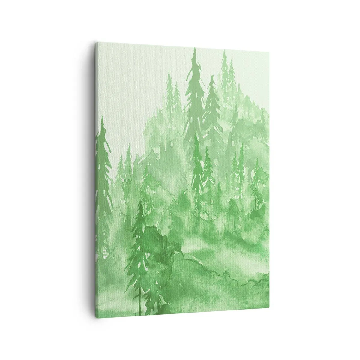 Obraz na plátne - Rozmazaný zelenou hmlou - 50x70 cm