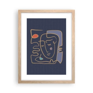 Plagát v ráme zo svetlého duba - V zádumčivosti - 30x40 cm