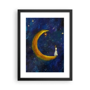 Plagát v čiernom ráme - Volanie sveta - 30x40 cm