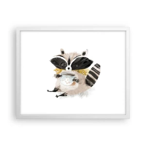 Plagát v bielom ráme - Môj priateľ mýval - 50x40 cm