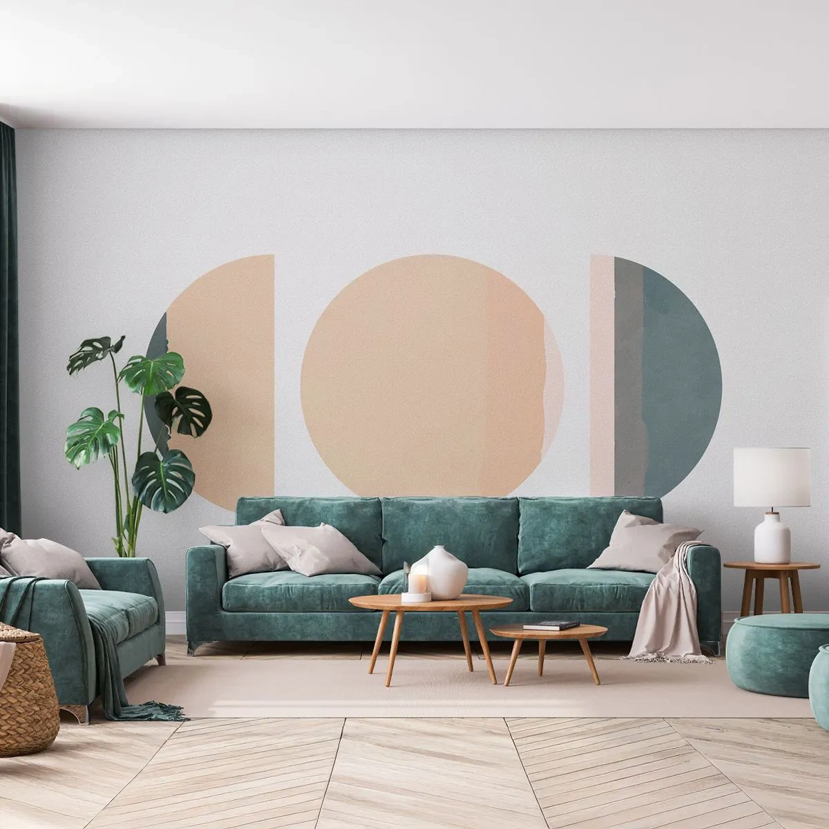 Fototapeta Premium Canvas - Kruh za kruhom - Abstrakcia, Kus, Moderné umenie - 200x140 cm