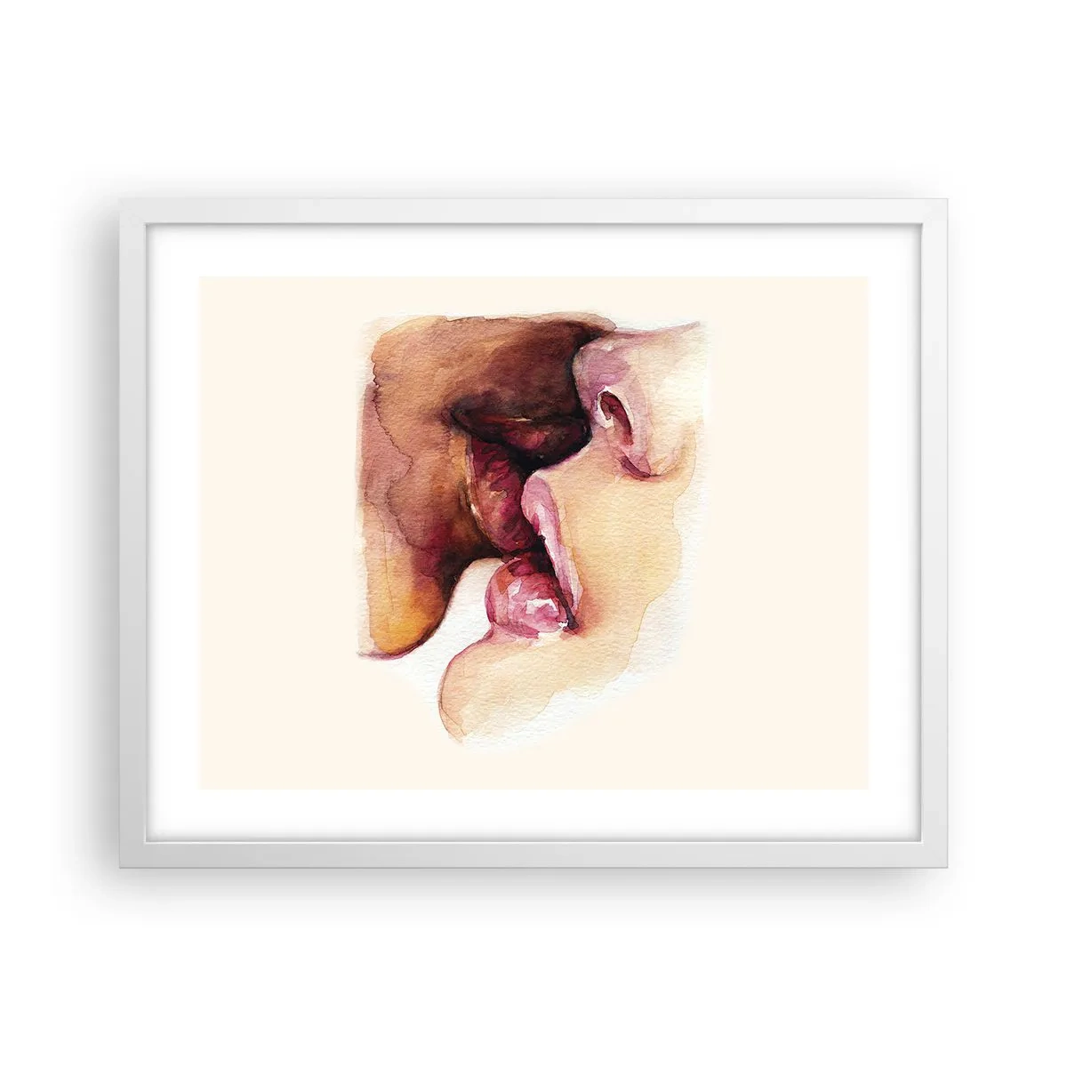 Plagát v bielom ráme - Ako noc a deň, zem a nebo - 50x40 cm