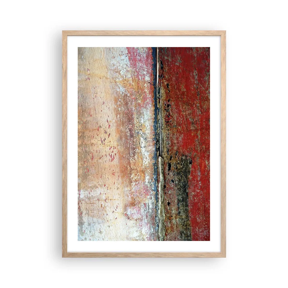 Plagát v ráme zo svetlého duba - Možno je to more - 50x70 cm