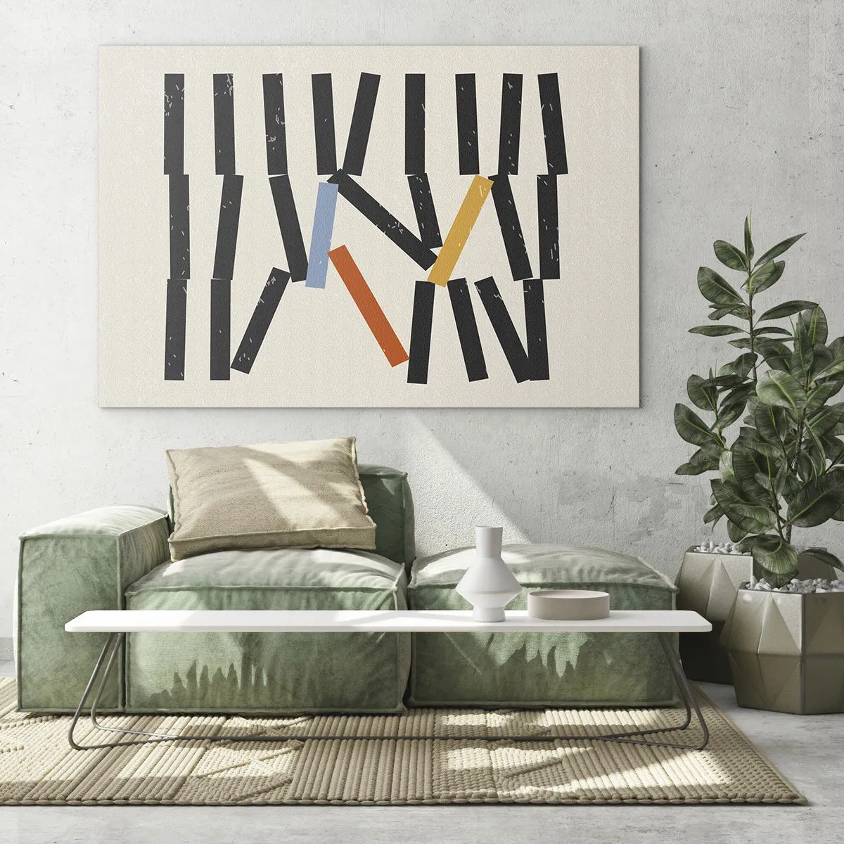 Obraz na skle - Domino – kompozícia - 70x50 cm