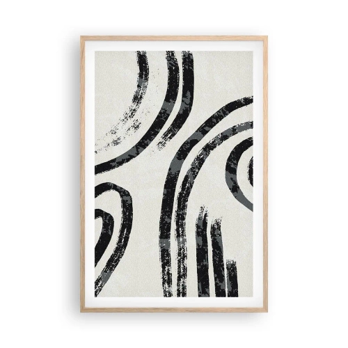 Plagát v ráme zo svetlého duba - Napoly zastavený - 61x91 cm