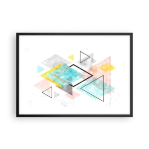 Plagát v čiernom ráme - Geometrická hračka - 70x50 cm