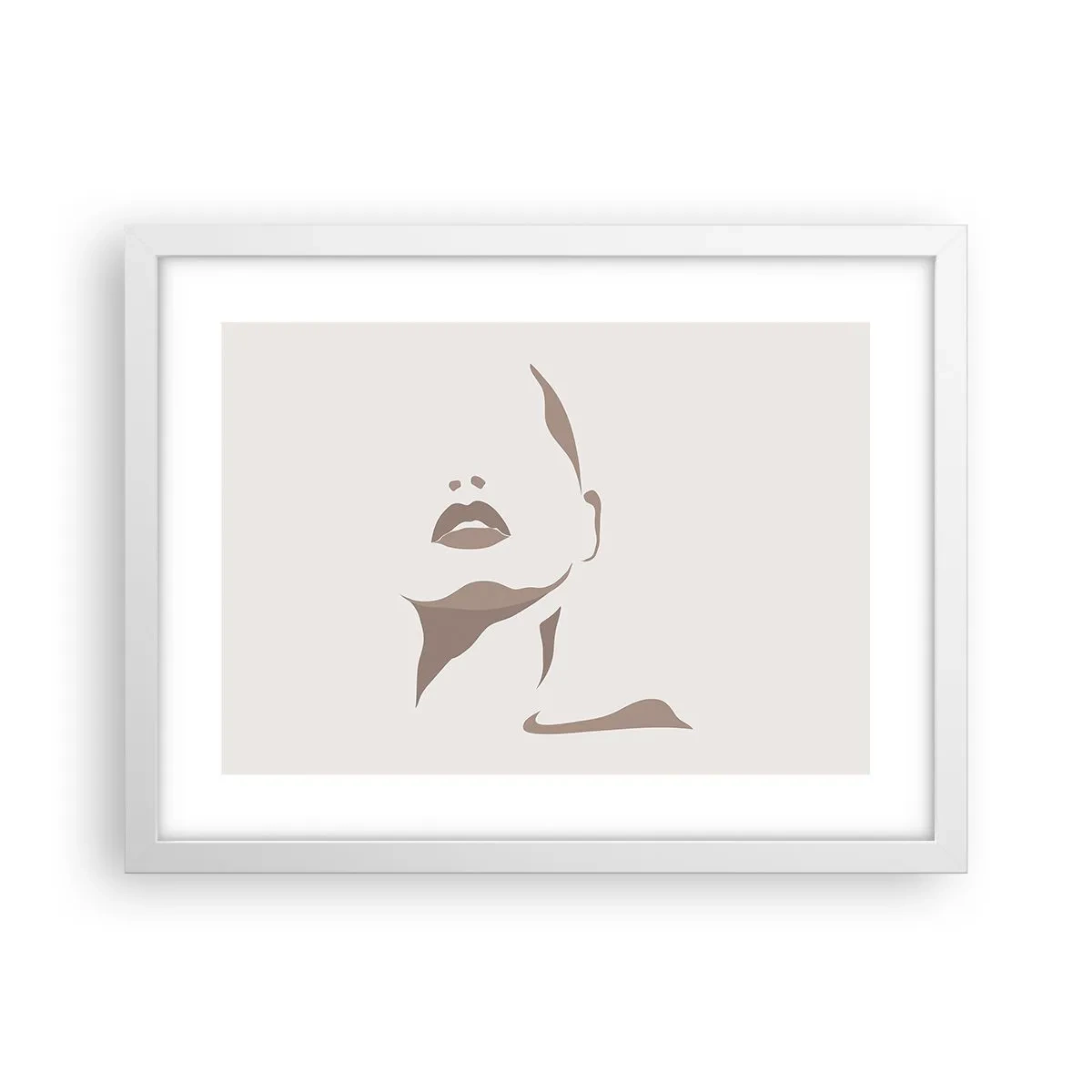 Plagát v bielom ráme - Stvorená zo svetla a tieňa - 40x30 cm