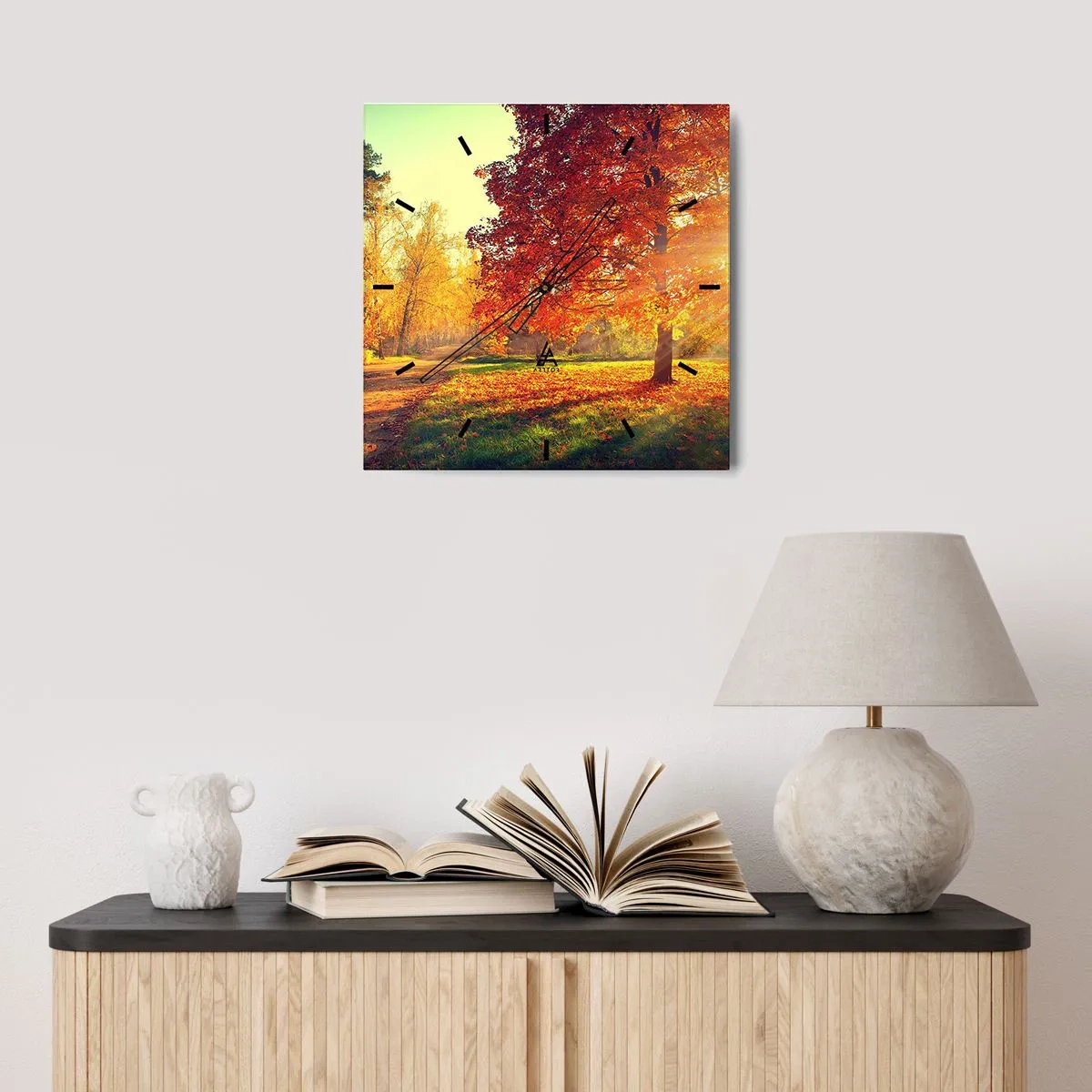 Nástenné hodiny - Červené je krásne - 40x40 cm