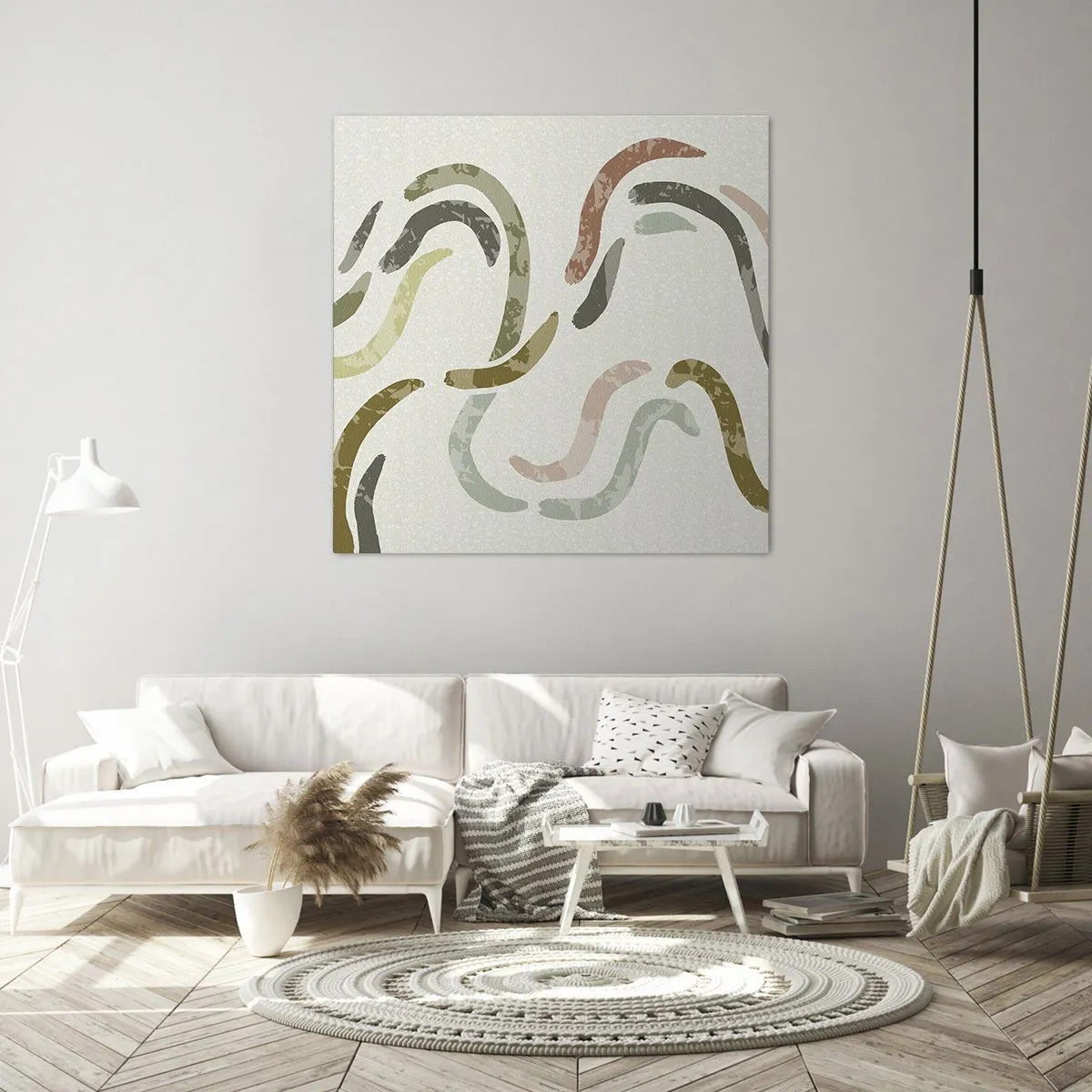 Obraz na plátne - Radostný tanec abstrakcie - 70x70 cm