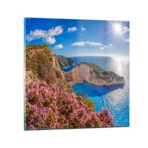 Obraz na skle - Moje veľké grécke prázdniny - 70x70 cm