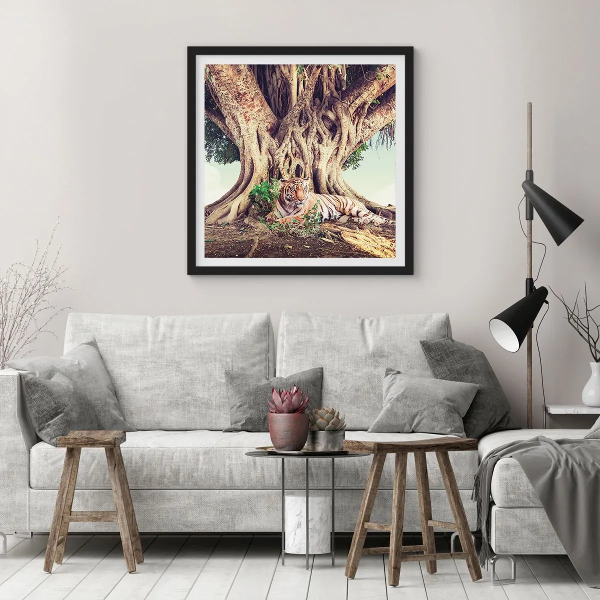 Plagát v čiernom ráme - Pohľad z knihy Mojžišovej - 60x60 cm