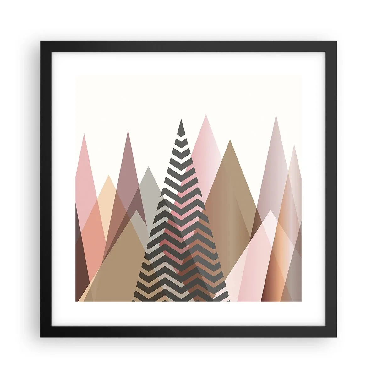 Plagát v čiernom ráme - Pyramidálny pohľad - 40x40 cm